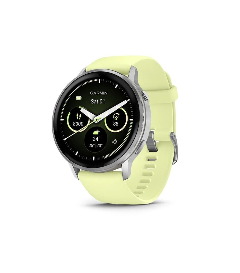 Смарт-часы Garmin Venu 4 45mm Silver with Citron Silicone Band (010-03014-42)