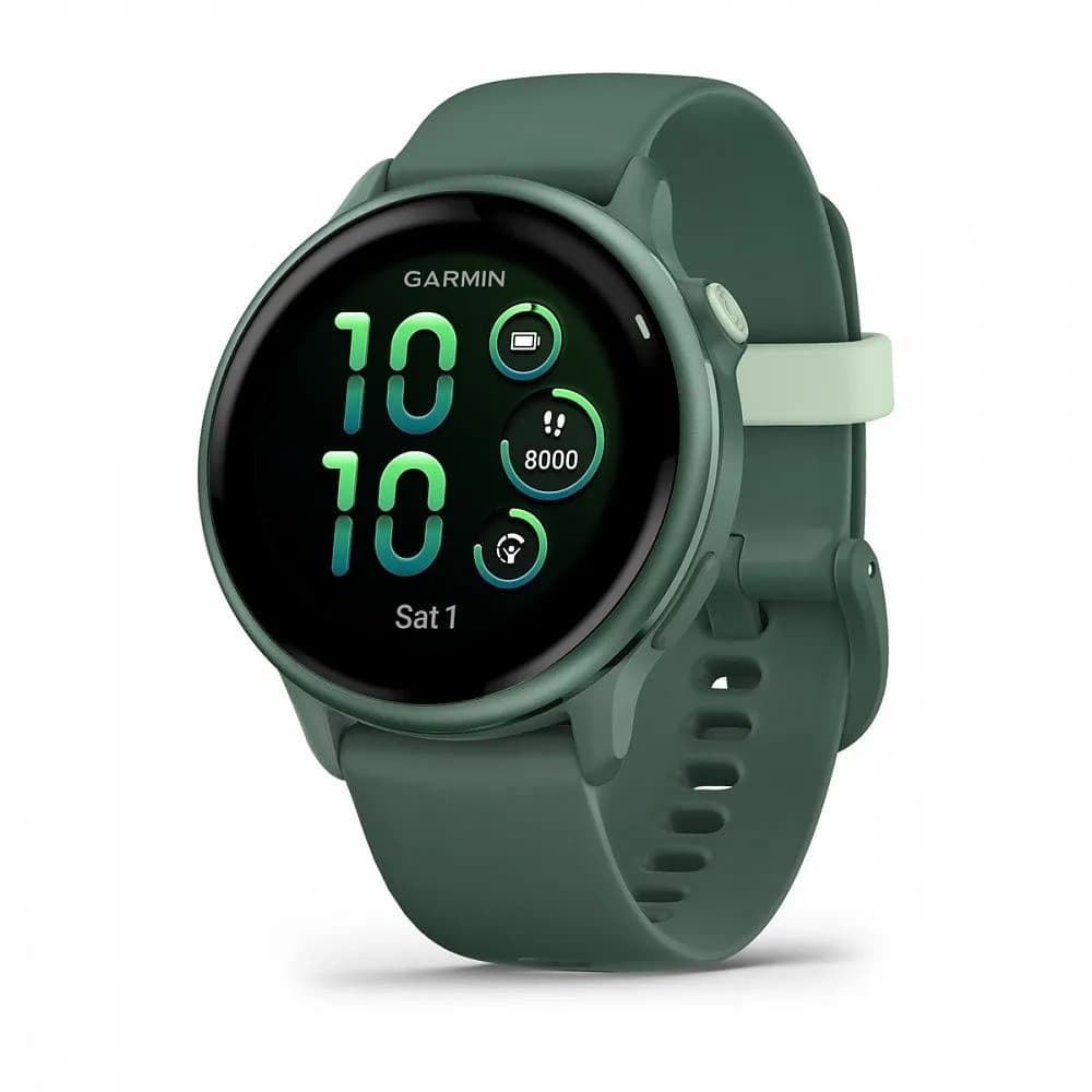 Смарт-часы Garmin Vivoactive 6 Metallic Jasper Green with Jasper Green Silicone Band (010-02985-42)