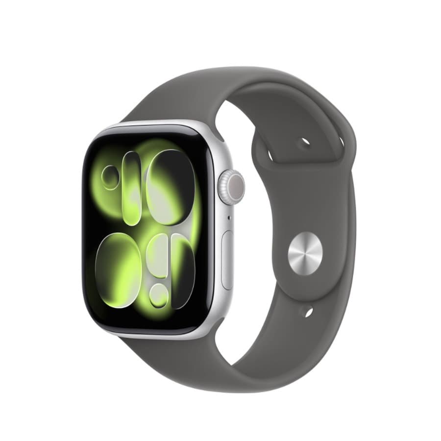 Apple Watch Series 11 46mm Silver / Stone Gray Sport Band