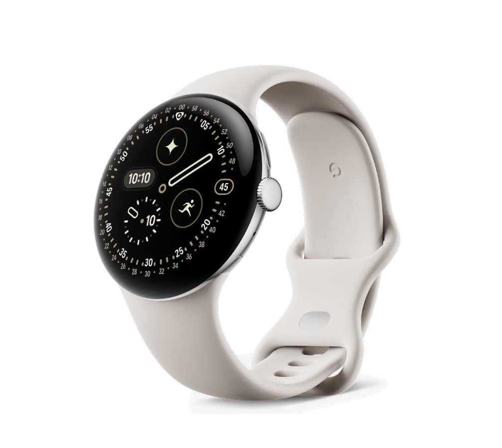 Смарт-часы Pixel Watch 4 45mm LTE Polished Silver Aluminum Case/Porcelain Active Band