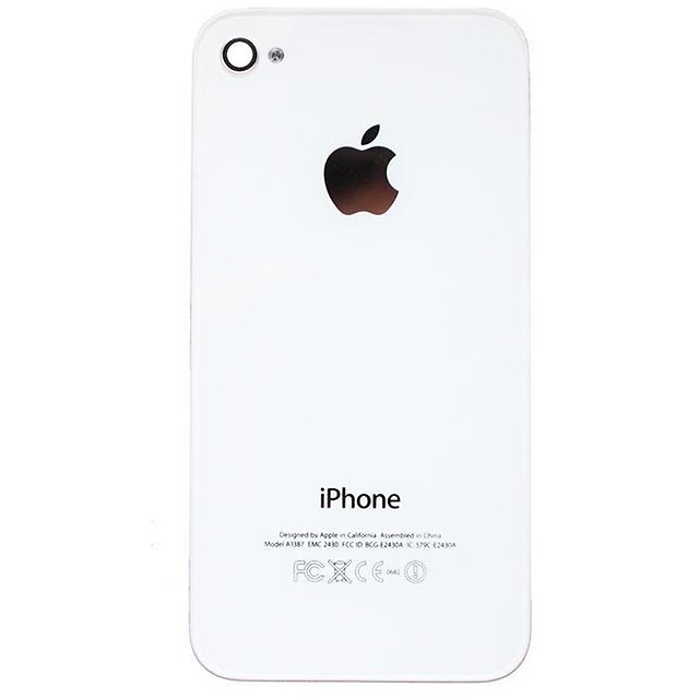 Крышка задняя для iPhone 4 (белый) AAA