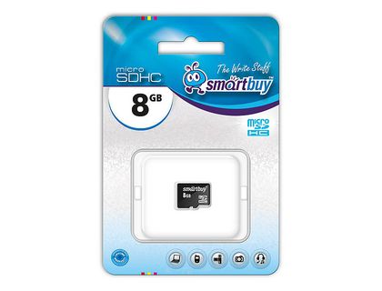 Карта памяти MicroSDHC 8 Gb SmartBuy class 4 б/ад