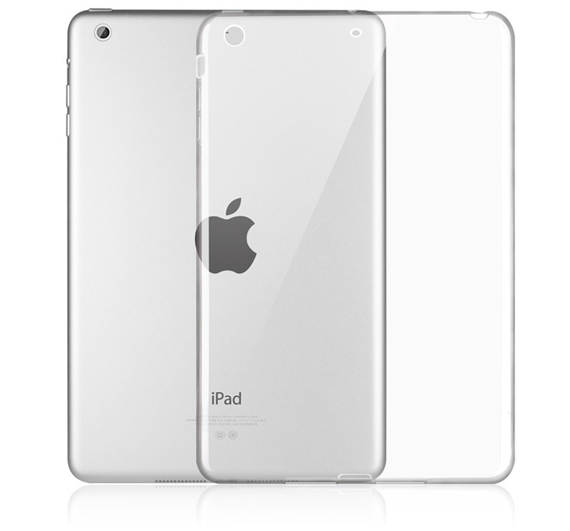 Чехол силиконовый "TPU Case" для iPad mini 2/3 (прозрачный, с серой рамкой)