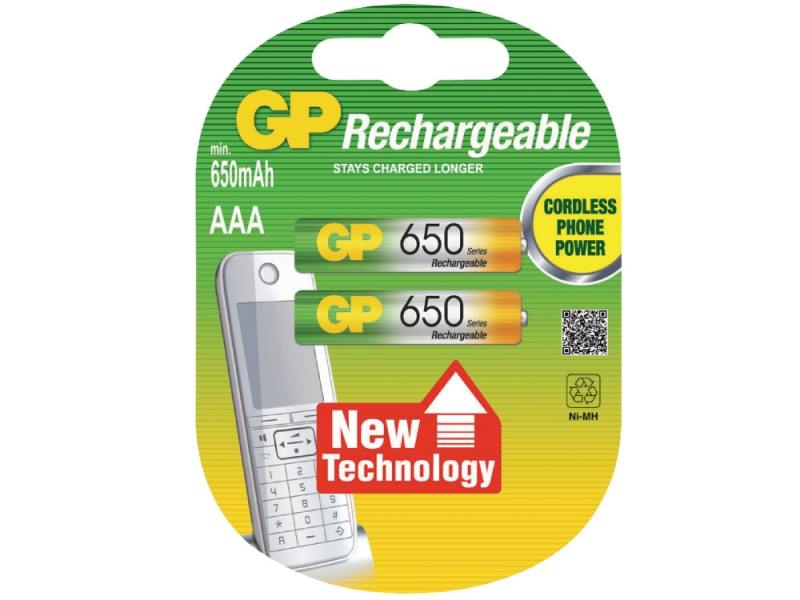Аккумулятор GP 65AAAHC AAA NiMH 650mAh (2шт)