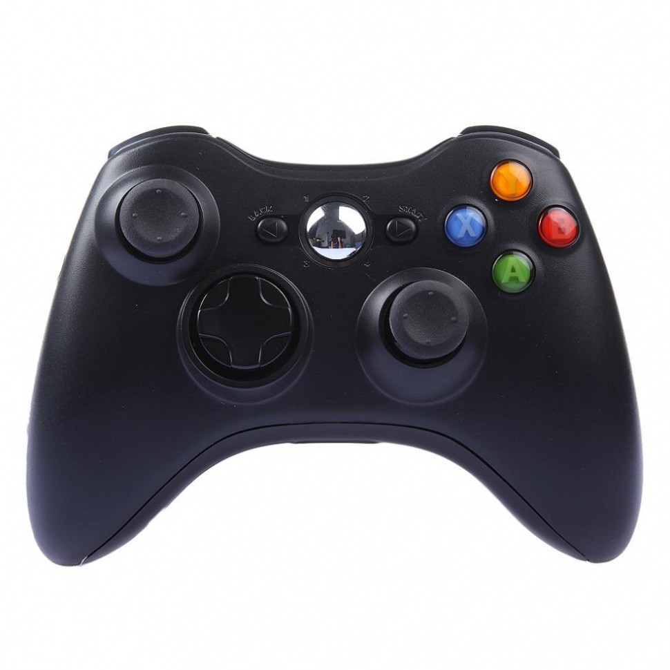 Джойстик игровой Bluetooth для Xbox 360  (цвет черный, коробка)
