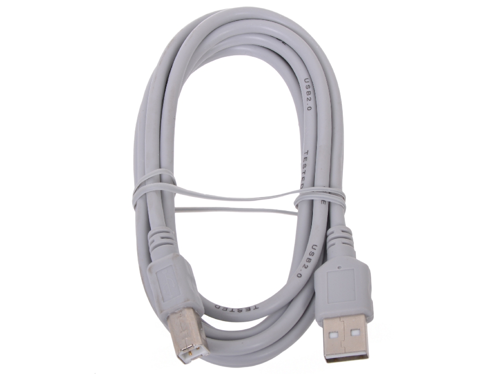 Кабель USB2.0 HAMA H-29099, USB A(m) — USB B(m), 1.8м, серый [00029099]