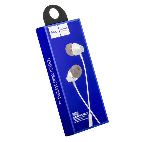 Гарнитура HOCO M28 Ariose Universal Earphone With Mic (белая)