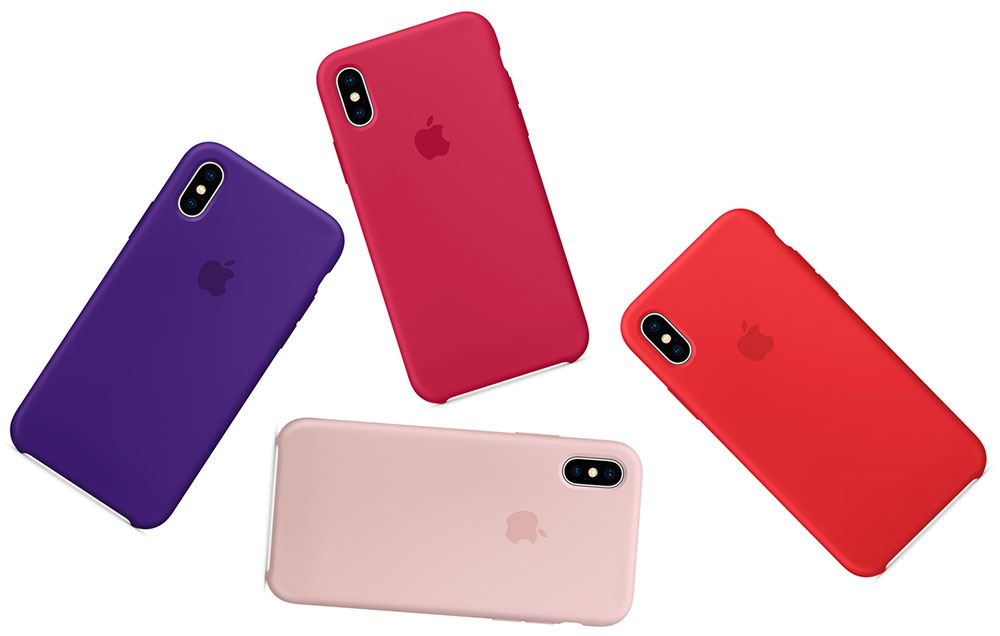 Силиконовая накладка iPhone X Original разные цвета в ассортименте