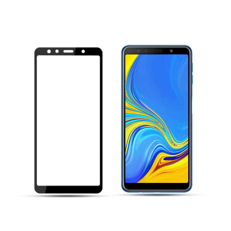 Защитное стекло "С рамкой" Samsung A750F Черное