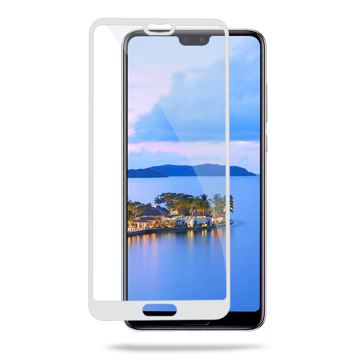 Защитное стекло Huawei p20 Lite/Nova3 полное покрытие белый