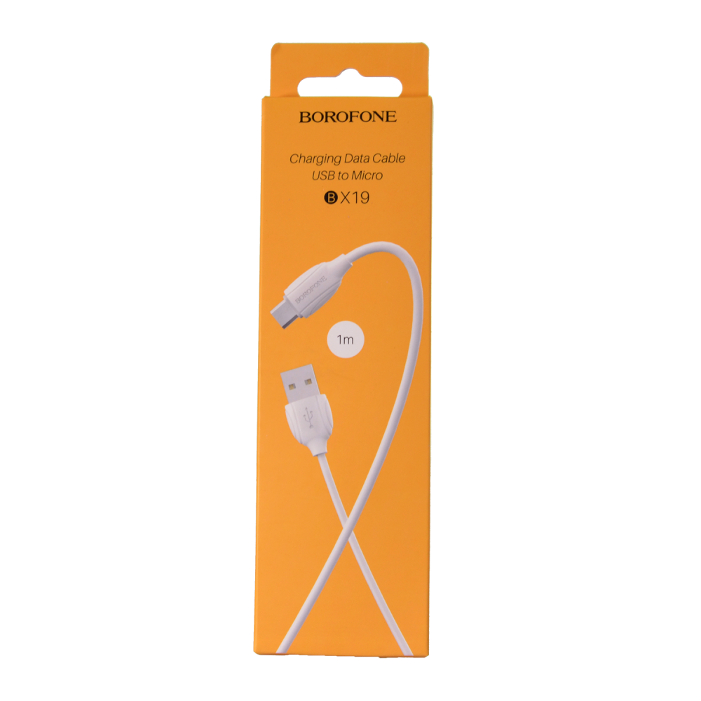 USB кабель BOROFONE BX19 MicroUSB (белый)