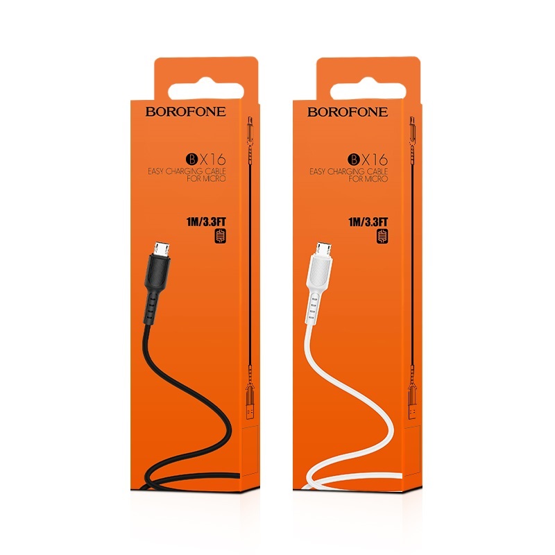 USB кабель BOROFONE BX16 MicroUSB (черный)