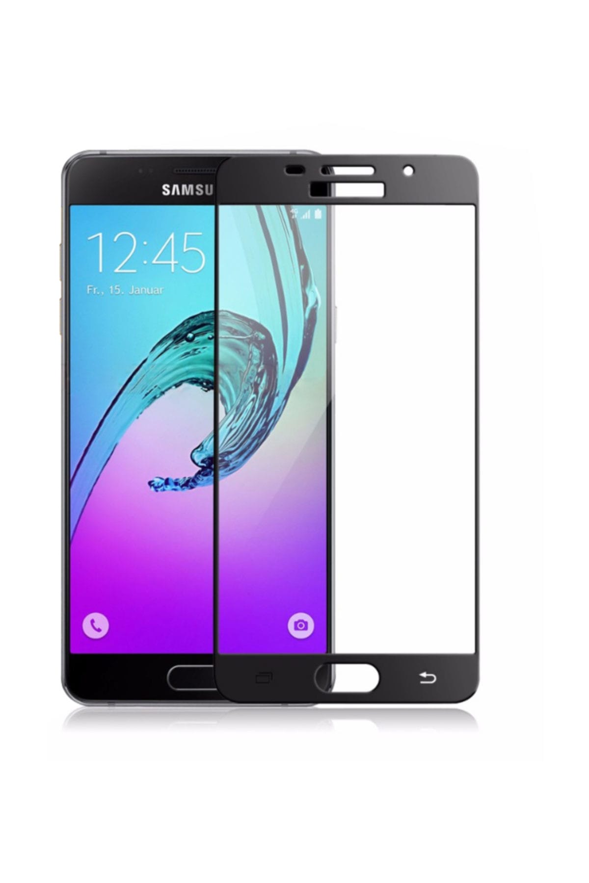 Стекло противоударное Samsung a710f черное