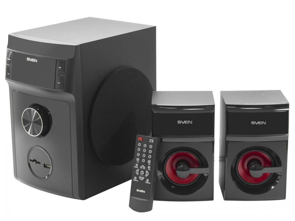 Колонки Sven MS-302 2.1 черный 40 Вт