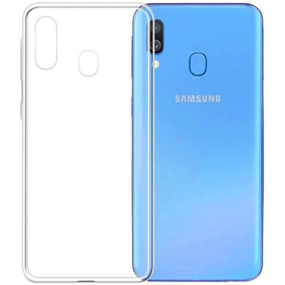 Силиконовая накладка для Samsung A40 прозрачная