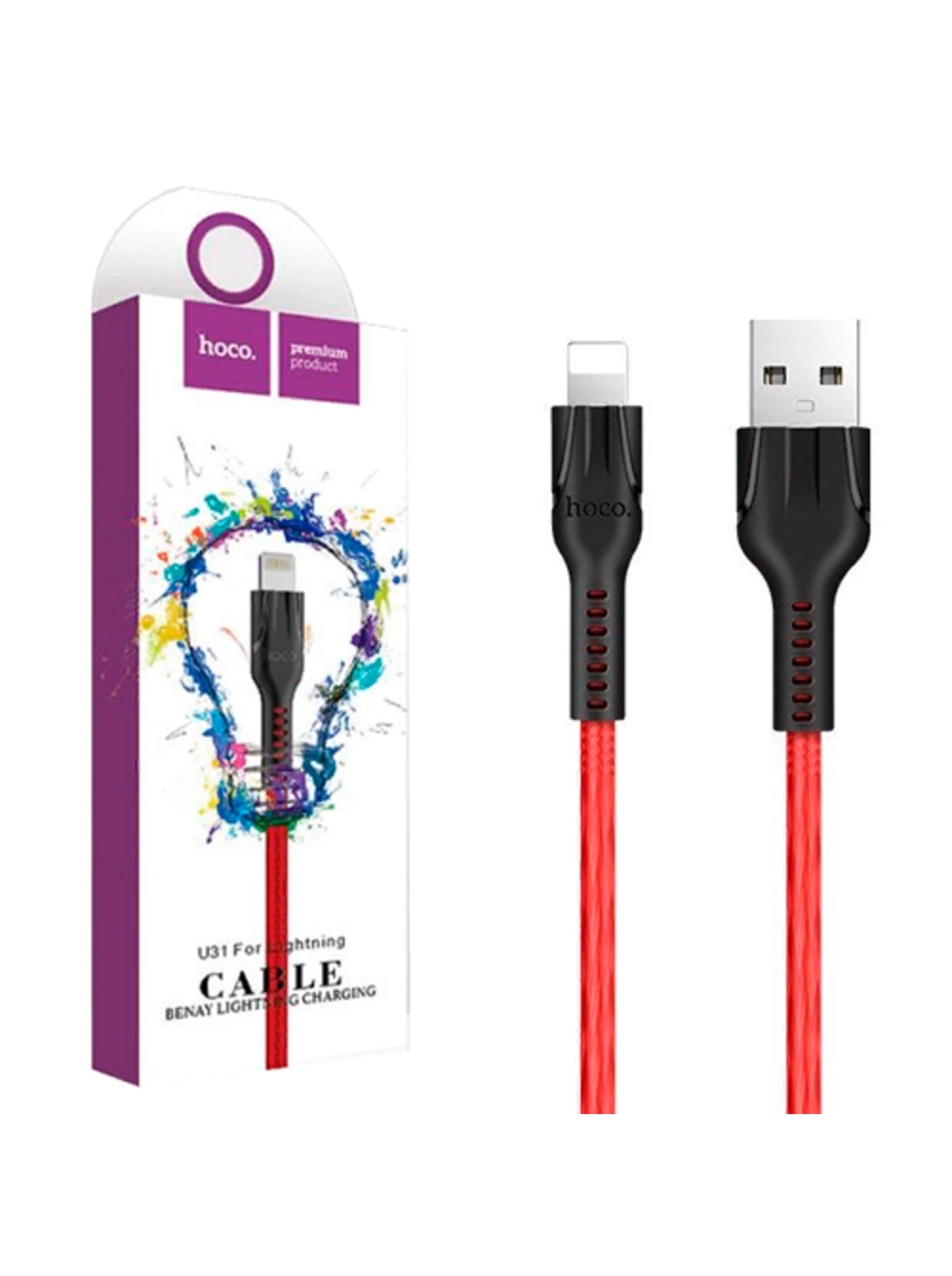 HOCO U31 Soarer Micro USB (красный) 1 метр