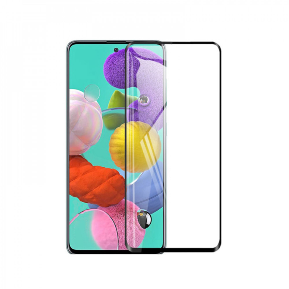 Защитное стекло Samsung Galaxy A51 чёрное