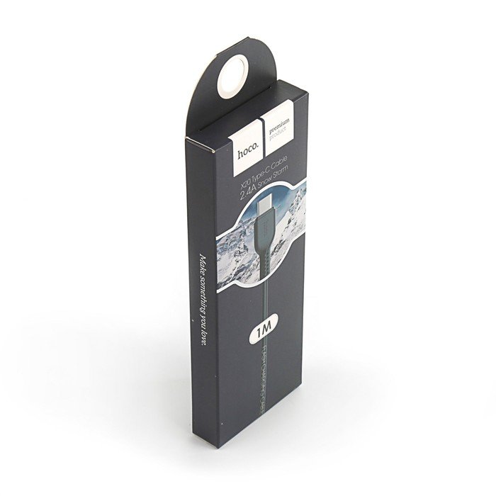 Кабель Hoco X20, Type-C - USB, 3 А, 1 м, черный