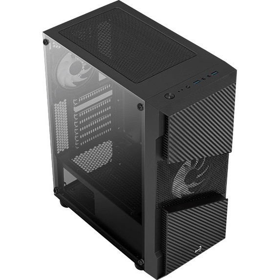 Корпус ATX AEROCOOL Bolt A-BK-v1, Midi-Tower, без БП, черный