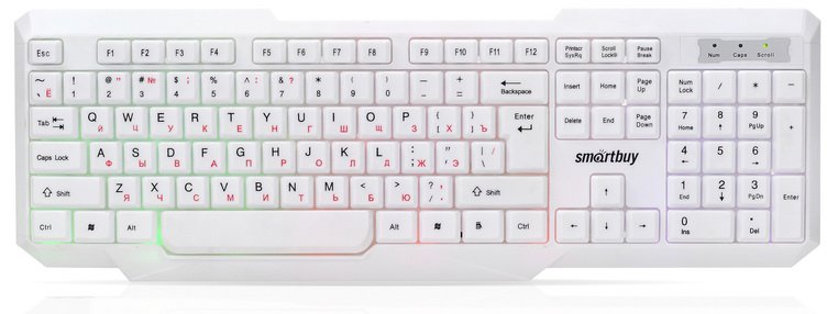 Клавиатура проводная Smartbuy ONE 333 USB белая