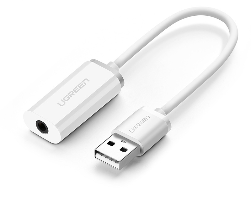 Внешная звуковая карта USB гибридная (пластик)
