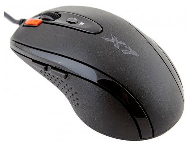 Мышь A4TECH XL-750BK, игровая, лазерная, проводная, USB, черный