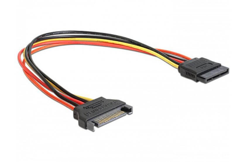 Кабель питания SATA Cablexpert 15pin (M)/2x15pin(F)