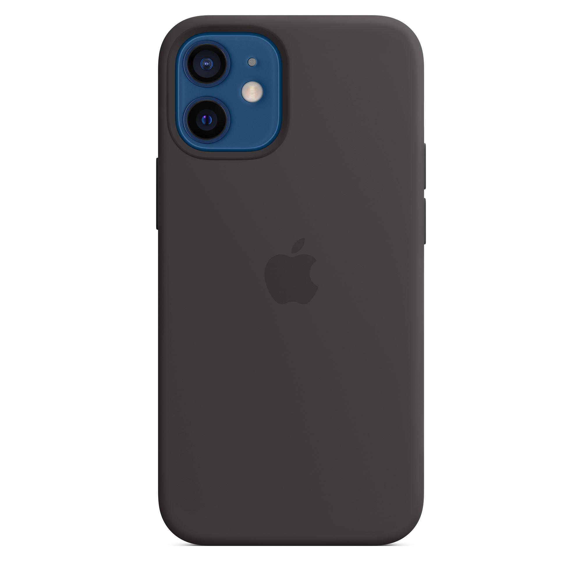 Чехол для iPhone 12 mini силиконовый чёрный