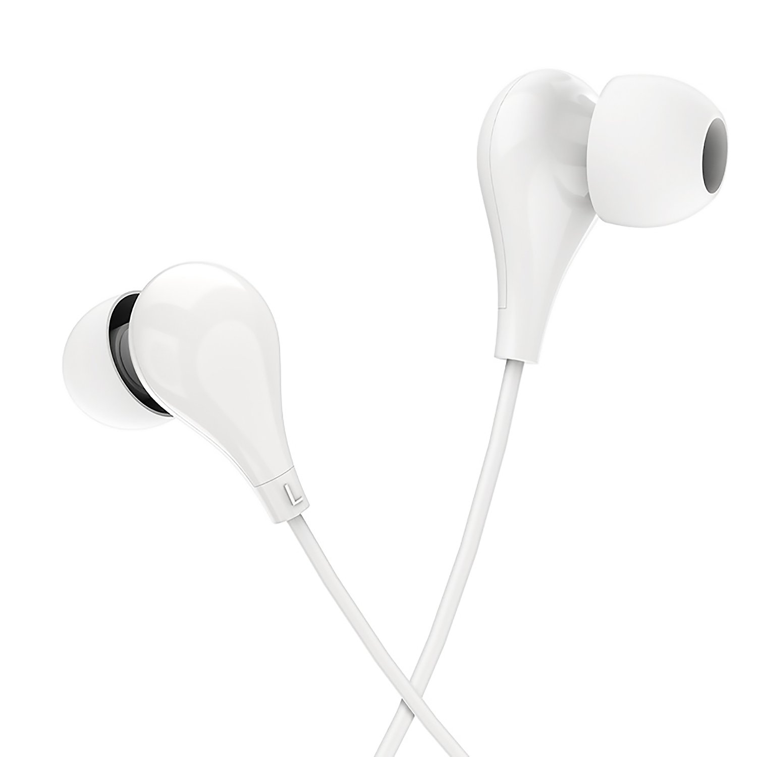 Проводные наушники с микрофоном внутриканальные Borofone BM24 Milo, 3.5 Jack (white)