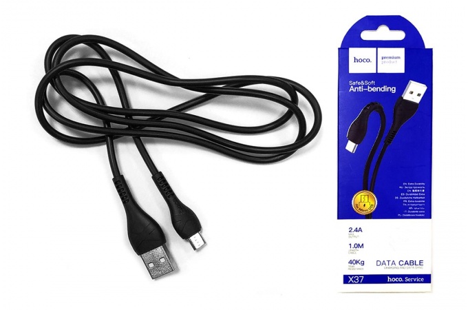 USB D.CABLE micro USB HOCO X37 V8 (черный) 1 метр