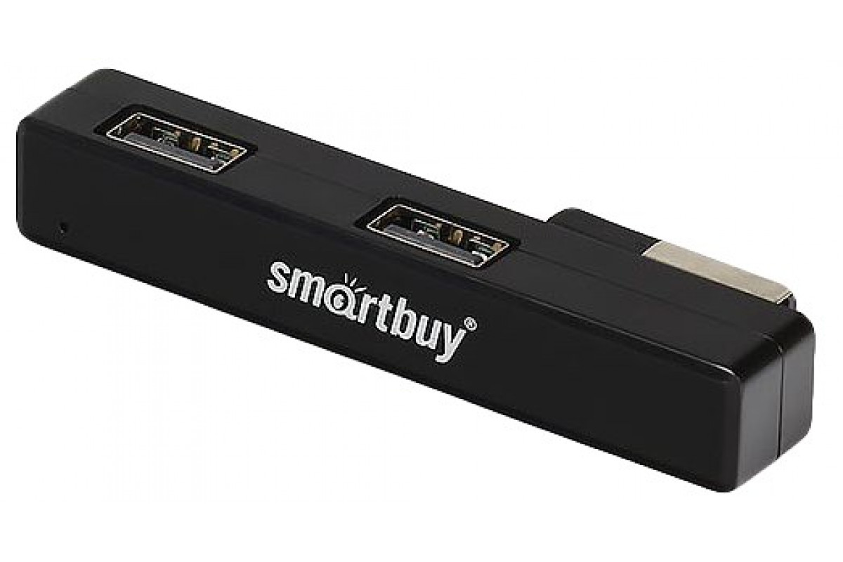 Хаб USB2.0 Smartbuy SBHA-408K чёрный