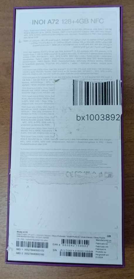 Сотовый телефон INOI A72 4/128Gb NFC Deep Purple б/у(-20%)№5060