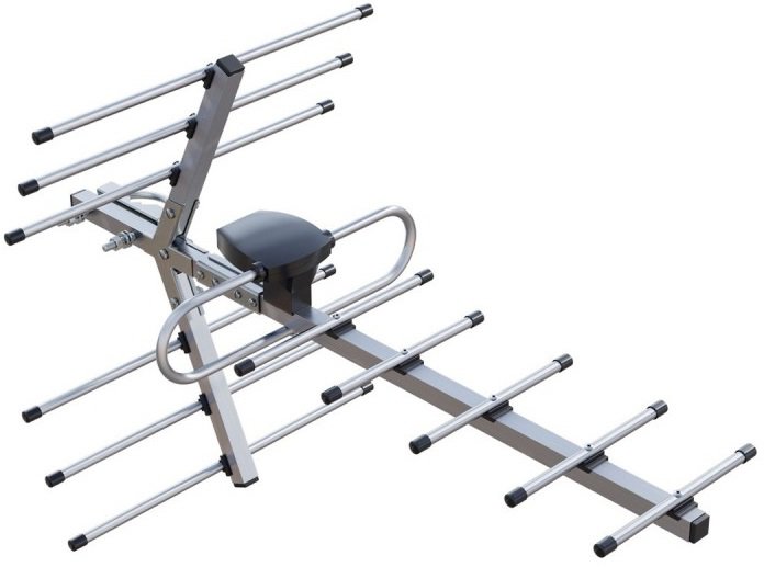 Антенна наружная РЭМО BAS-1147-5V Свияга активная, 34 дБ, с питанием от цифрового ресивер.