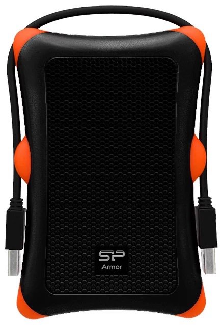 Жесткий диск 2,5" Silicon Power 2Tb A30 Armor Black/Orange USB 3.1 SP020TBPHDA30S3K