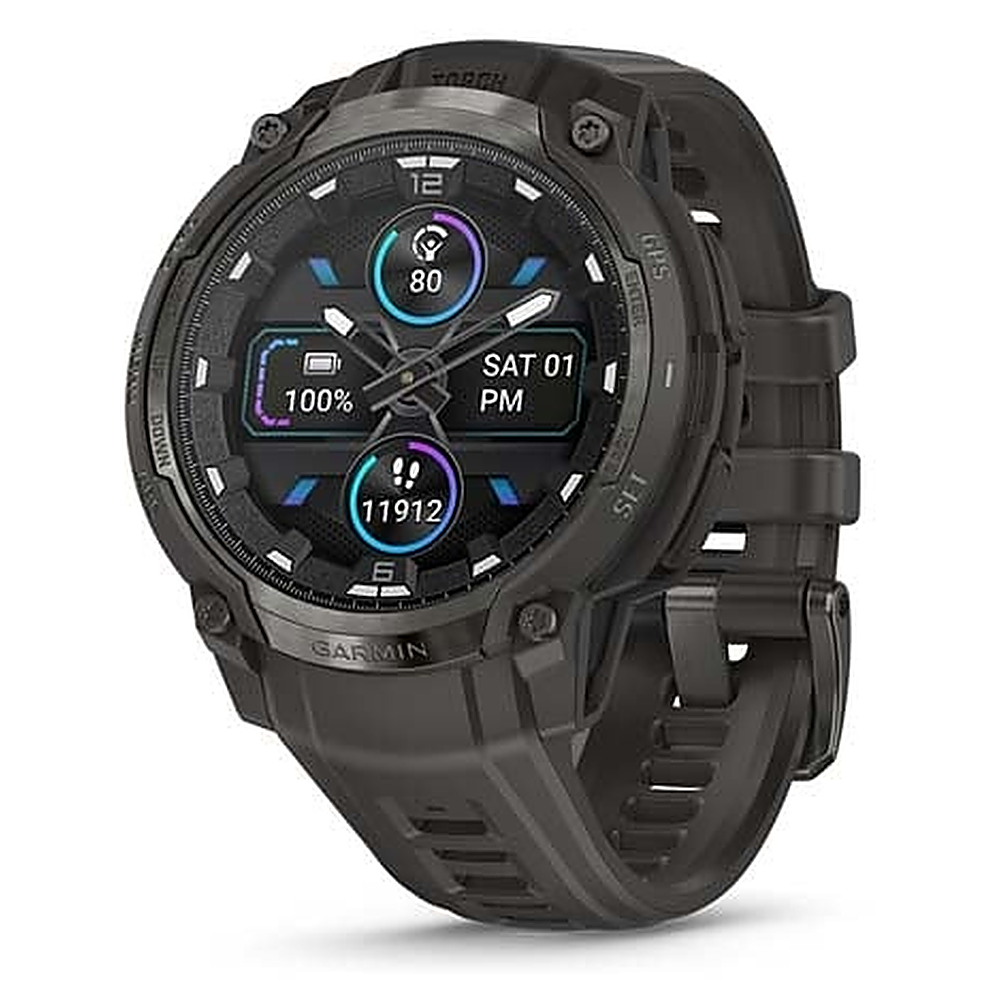 Garmin Instinct Crossover AMOLED 47mm Charcoal with Black Silicone Band (010-03398-40)