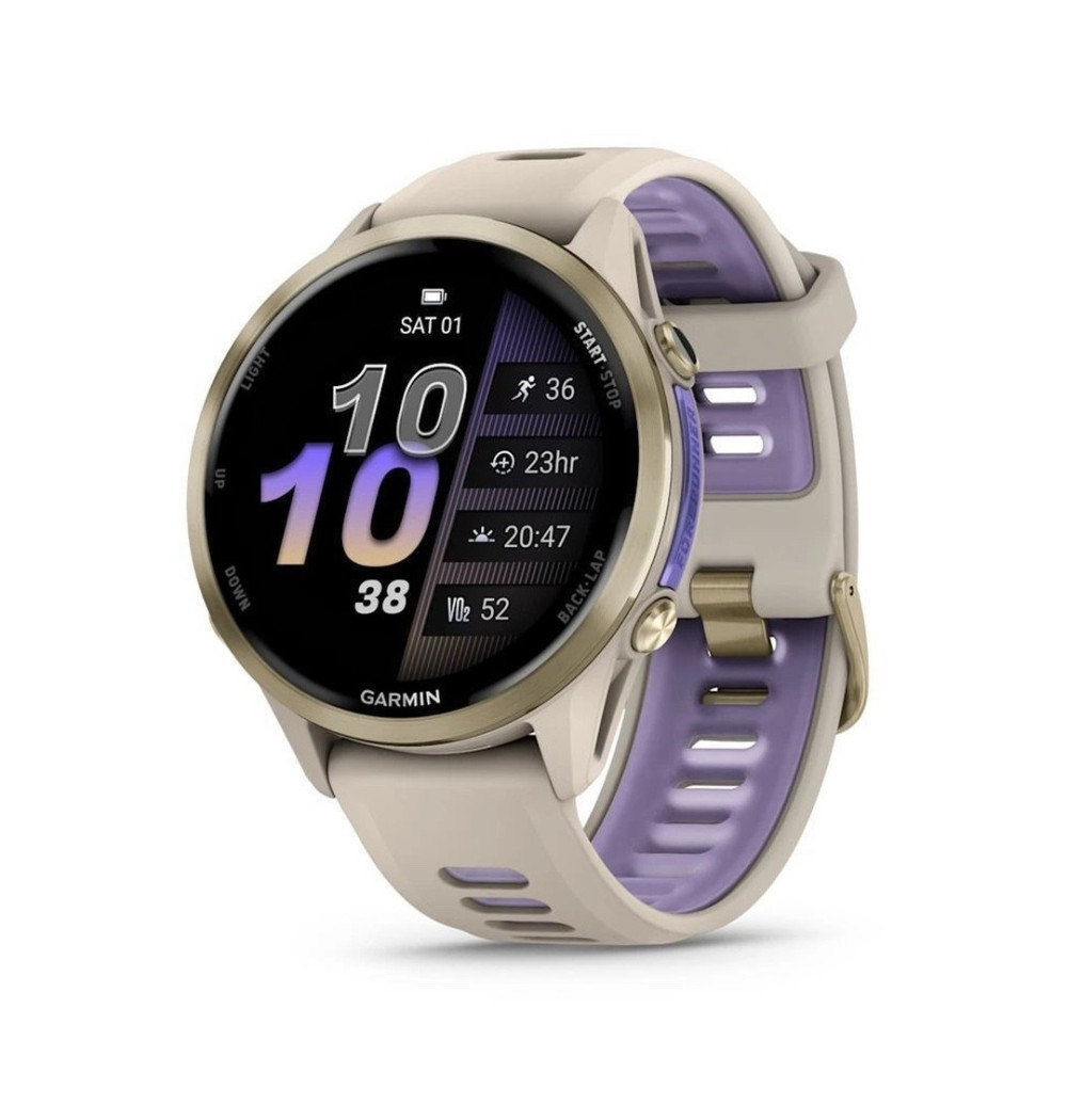 Смарт-часы Garmin Forerunner 970 Soft Gold Titanium French Gray / Translucent Indigo