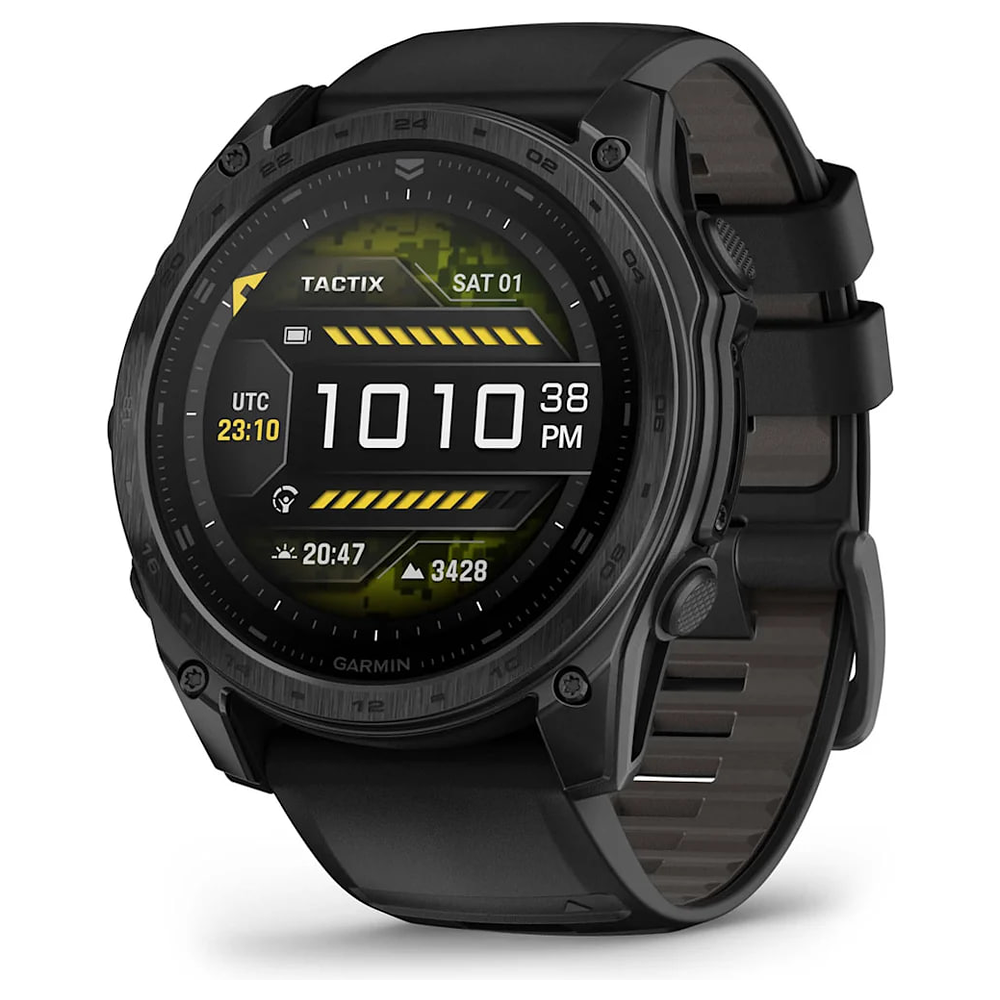 Смарт-часы Garmin Tactix 8 51mm AMOLED Sapphire Black DLC Titanium with Black/Pebble Gray Silicone Band (010-03406-00)
