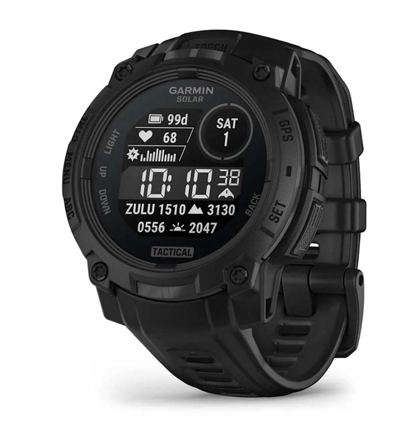 Смарт-часы Garmin Instinct 3 45mm Tactical Solar Black with Black Silicone