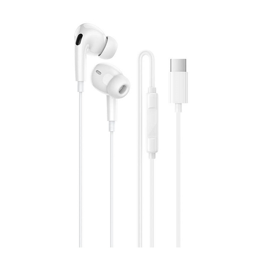 Проводные наушники Borofone BM100 Pro Type-C белые