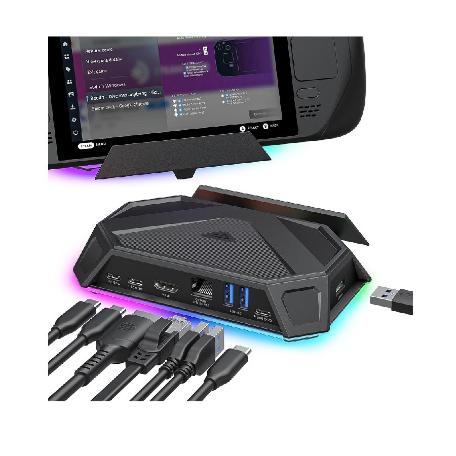 Док-станция JSAUX RGB Docking Station 8 in 1 HB0801 Clear