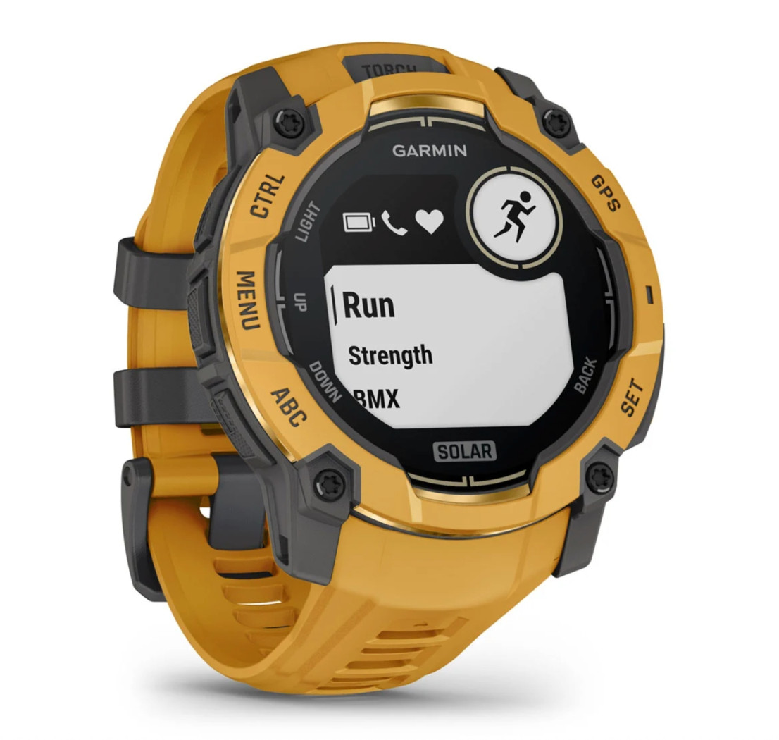 Смарт-Часы Garmin Instinct 3 45mm Solar Sunburst with Sunburst/Grey Band