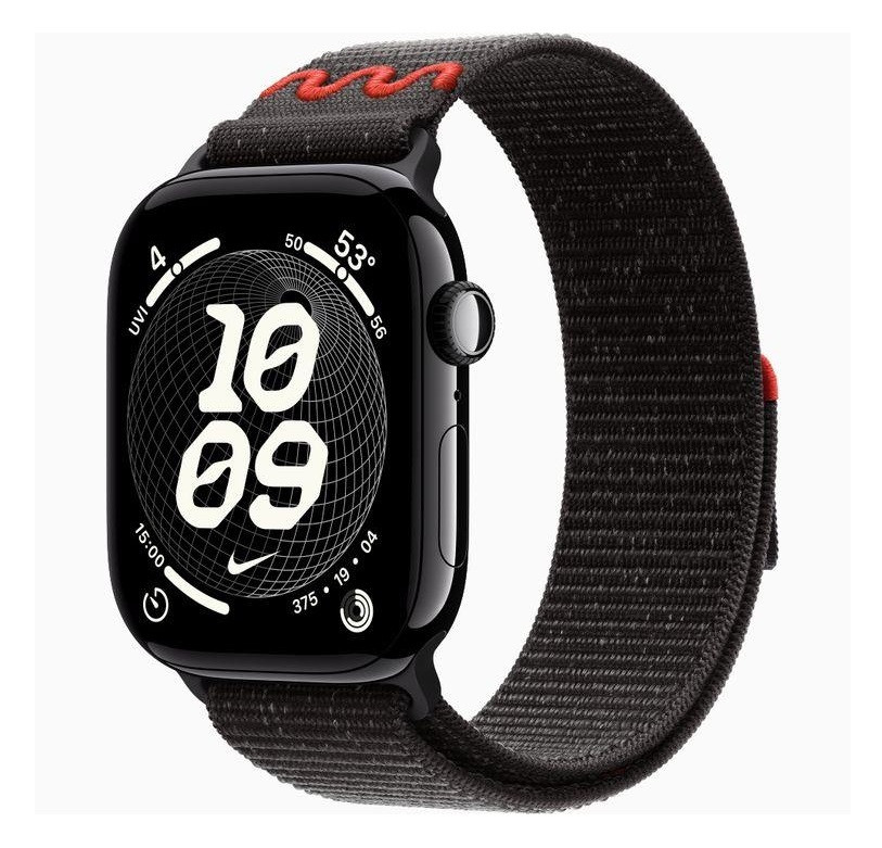 Смарт-часы Apple Watch Series 11 46mm Jet Black / Midnight Black Nike Sport Loop MEW84