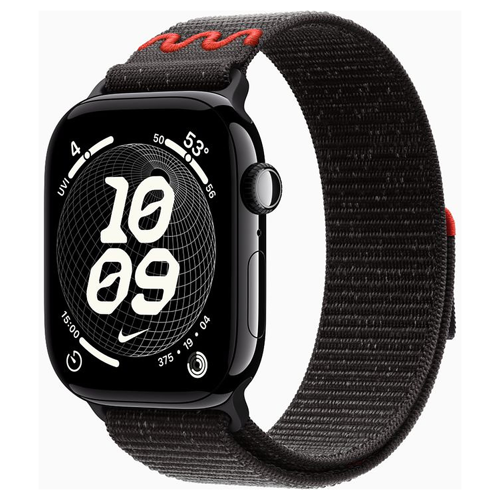 Смарт-часы Apple Watch Series 11 46mm Jet Black / Midnight Black Nike Sport Loop MEW84